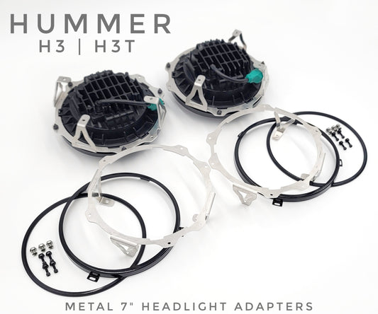 7" Round Headlight Adapters - Gen 3 (Metal)