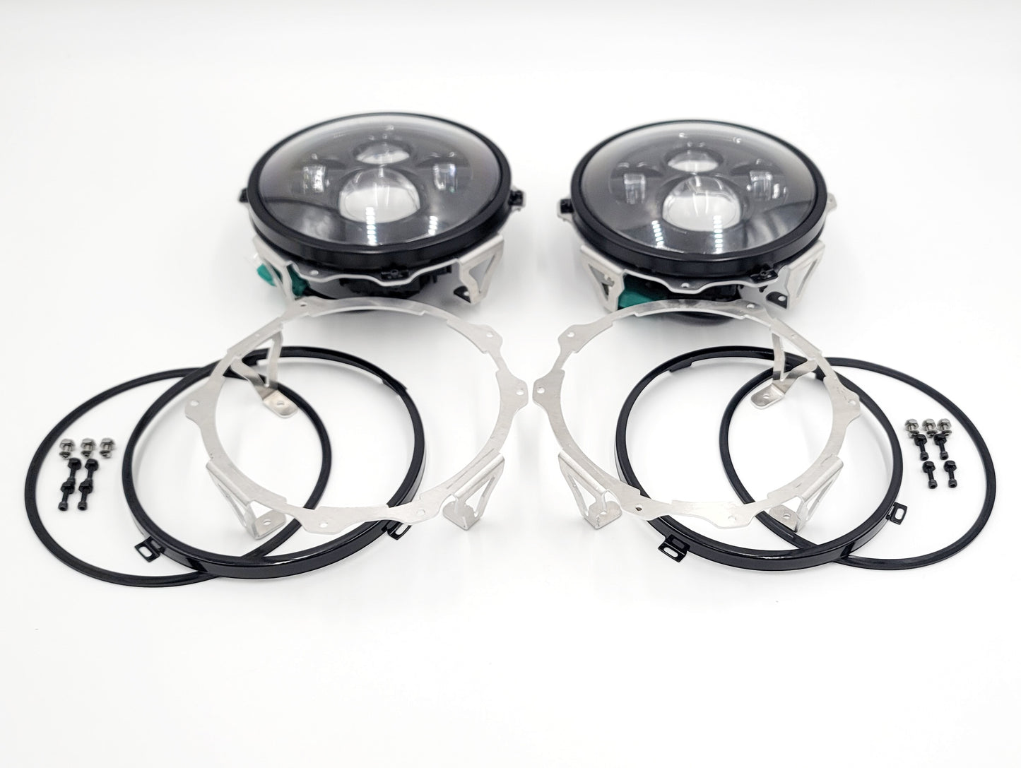 PRE-ORDER - 7" Round Headlight Adapters - Gen 3 (Metal)